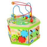 Small foot - wooden activity cube with motor skills spiral safari