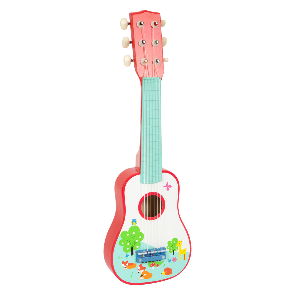 Guitarra de madera de pie pequeña Kleine Vos, 53 cm