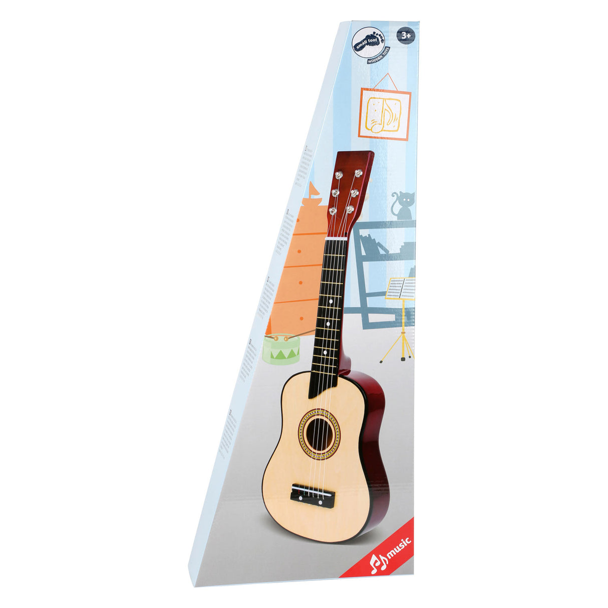 Petit pied de guitare en bois, 65 cm