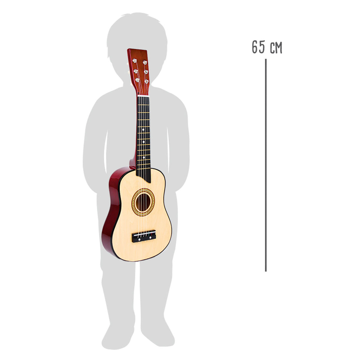 Petit pied de guitare en bois, 65 cm