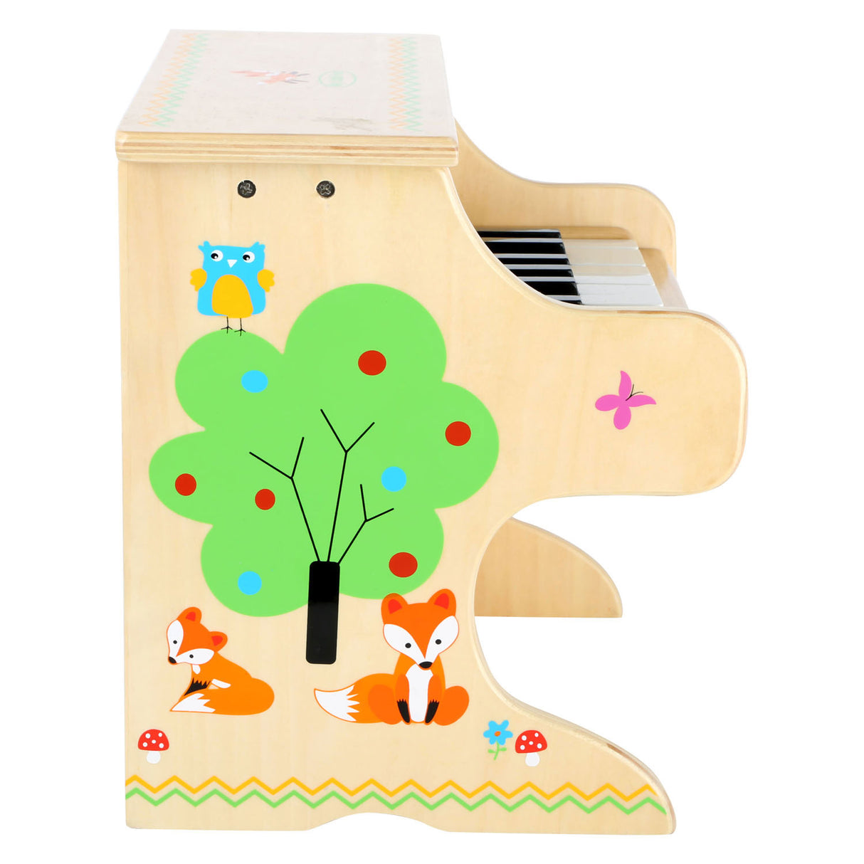 Piano de madera de pie pequeño zorro pequeño