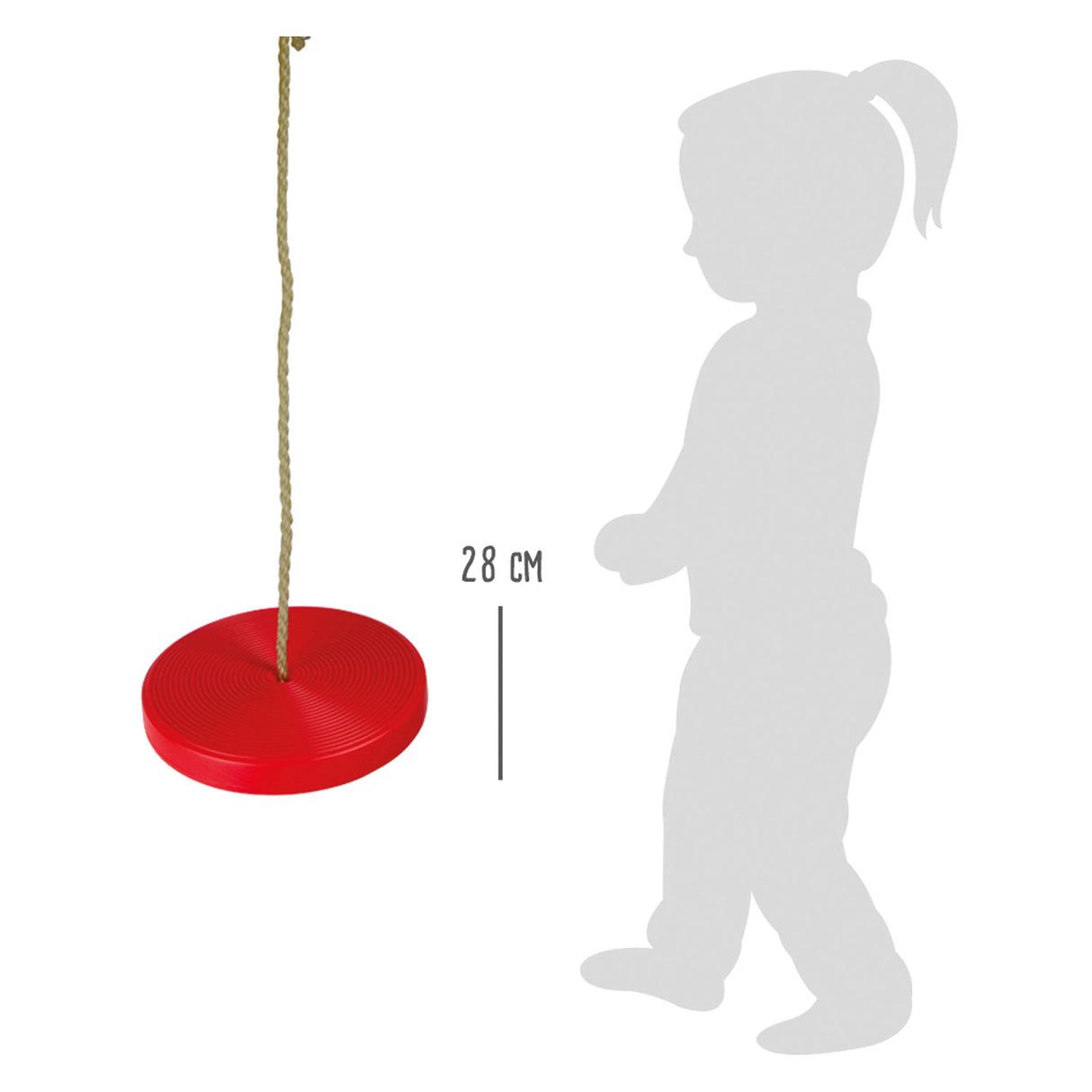 Small foot rocking disc red, 175cm