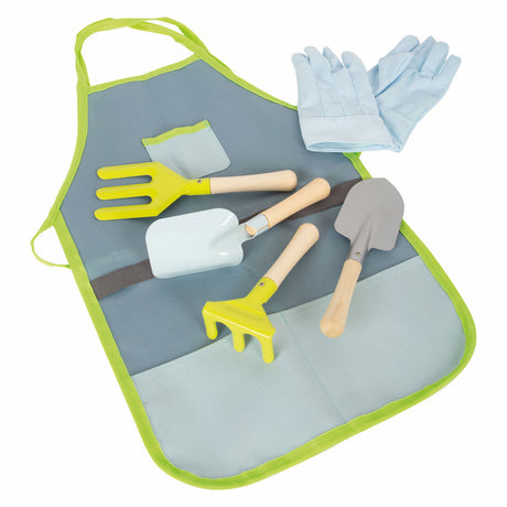 Kleiner Fuß - Gartenschürze mit Gartenwerkzeugen, 7dlg.