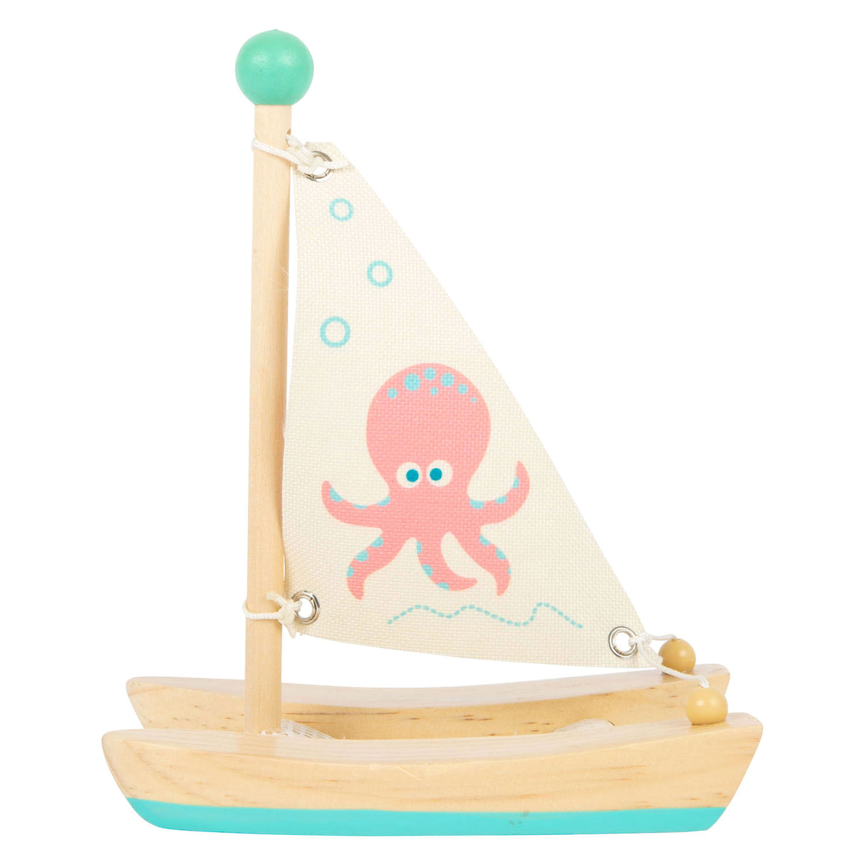 Small foot bath toys wooden catamaran octopus