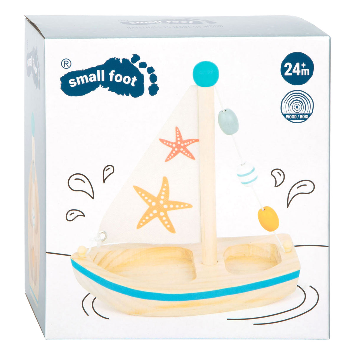 Petits jouets de bain à pied voitures en bois zeester