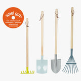 Small foot wooden garden tools, 4dlg.