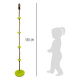 Pequeña cuerda de escalada y swing 2in1 verde, 190 cm