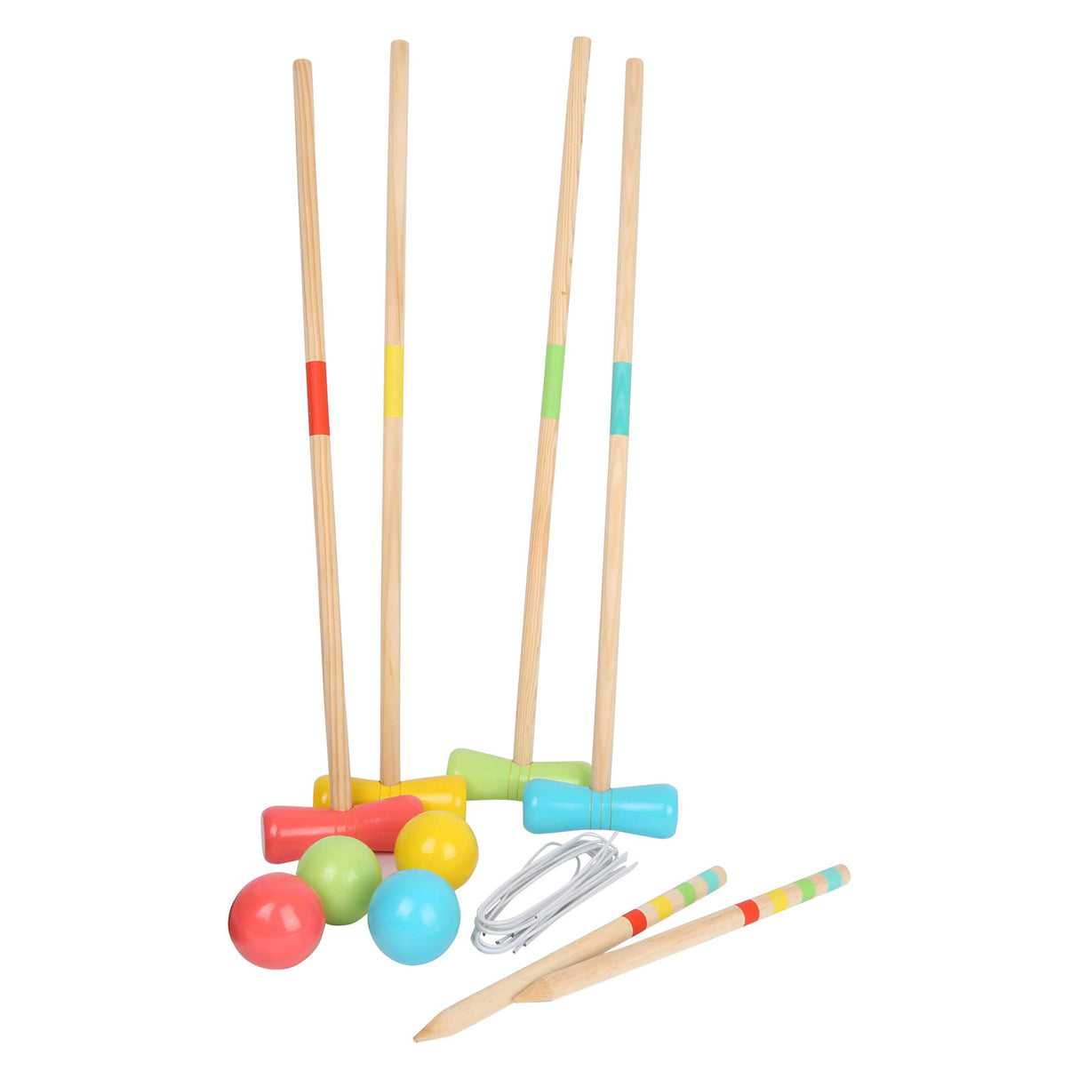 Petit pied de croquet en bois hors-jeu, 20dlg.