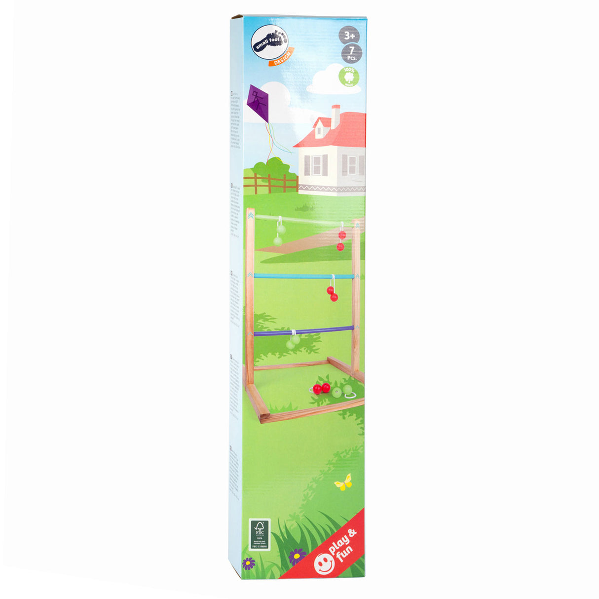 Small foot wooden ladder golf throwing game, 7dlg.