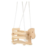 Swing de caballo de madera de pie pequeño, 140 cm