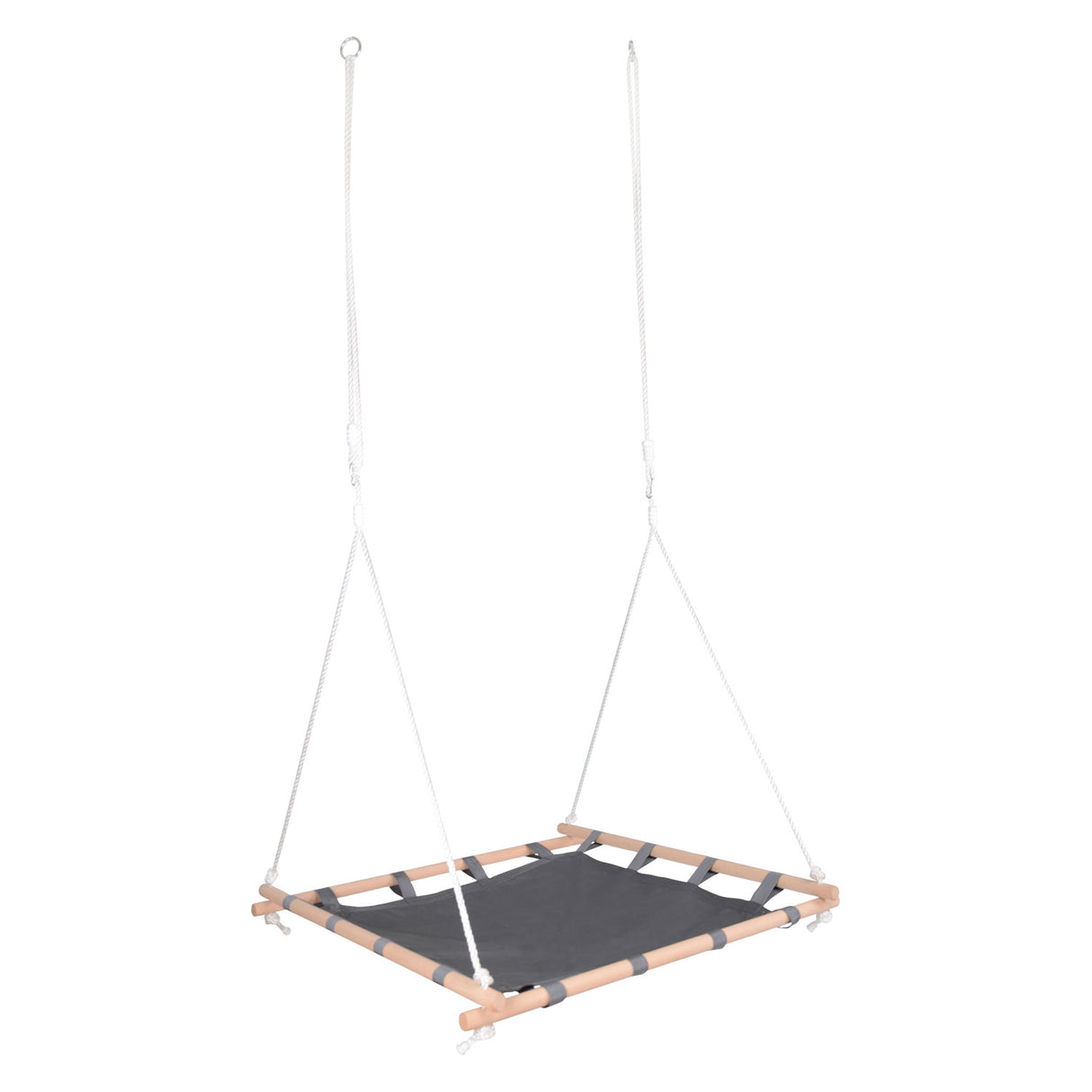 Small foot nest swing with wooden frame, 100x100cm