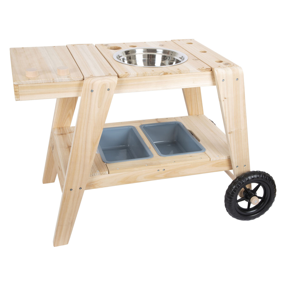 Small foot wooden mud kitchen compact