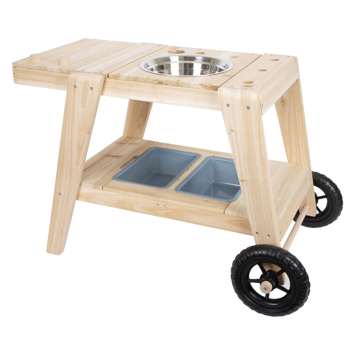 Small foot wooden mud kitchen compact