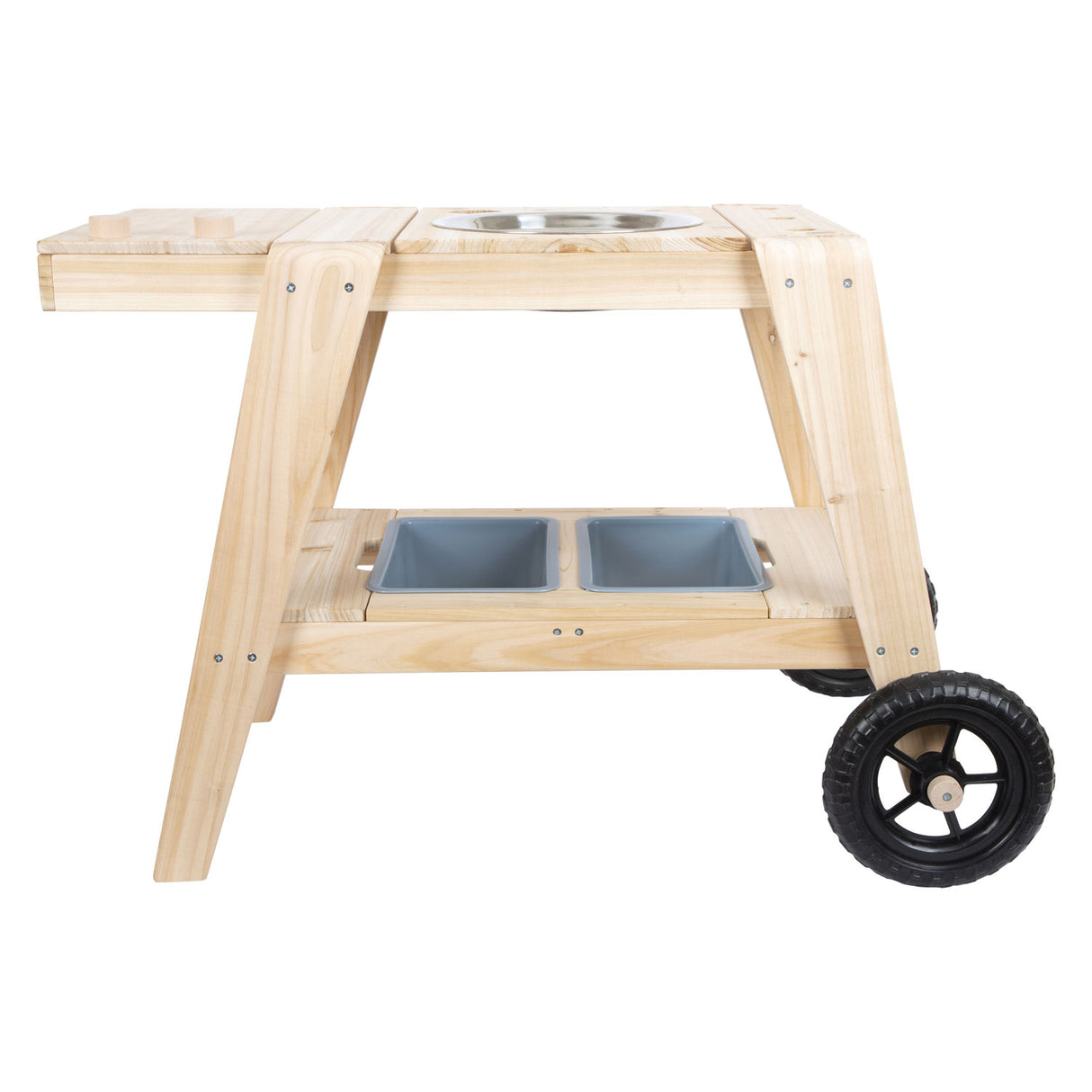 Small foot wooden mud kitchen compact