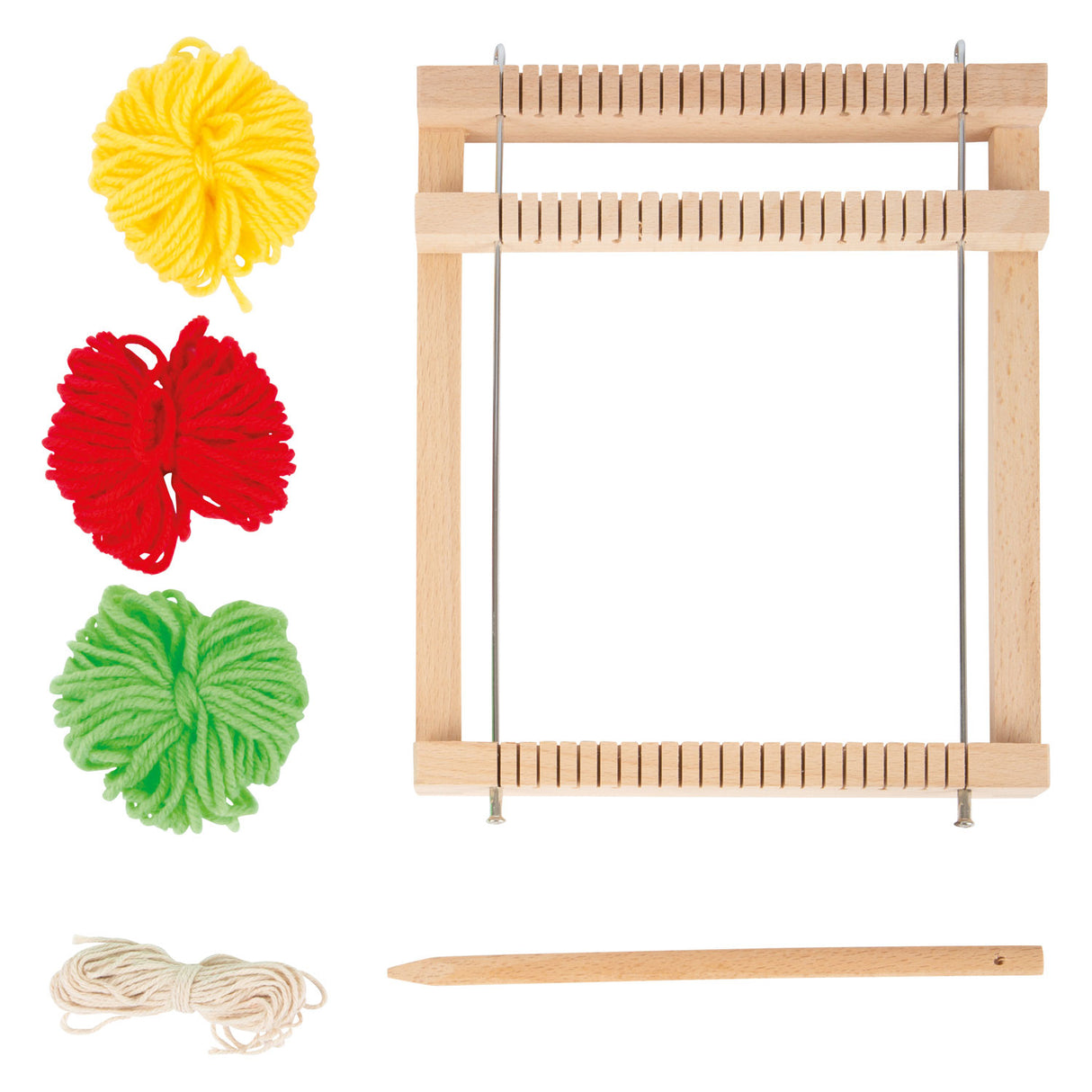 Small foot - métier à tisser en bois compact, 6 pcs.
