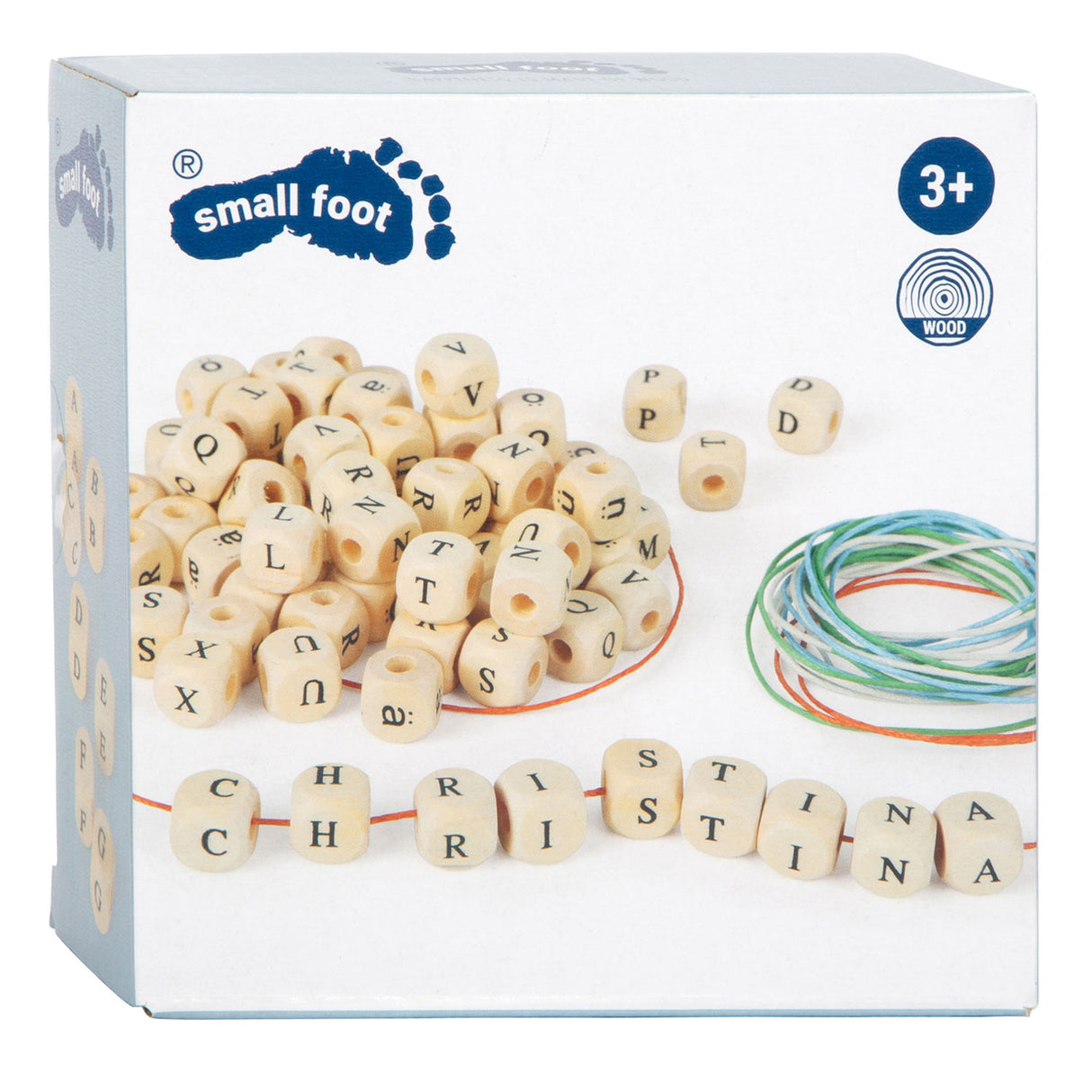 Small Foot - Wooden Letter Beads Making Necks, 300 Beads