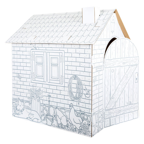 Small Foot - cardboard playhouse farm, 87x71x88cm