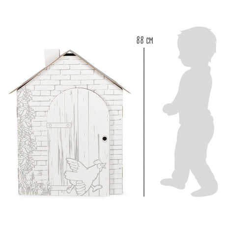 Small Foot - cardboard playhouse farm, 87x71x88cm