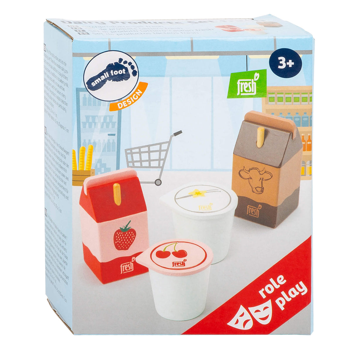 Small foot - Wooden play food dairy, 4 pcs.