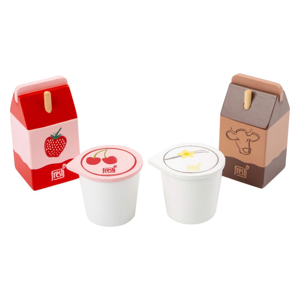 Small foot - Wooden play food dairy, 4 pcs.