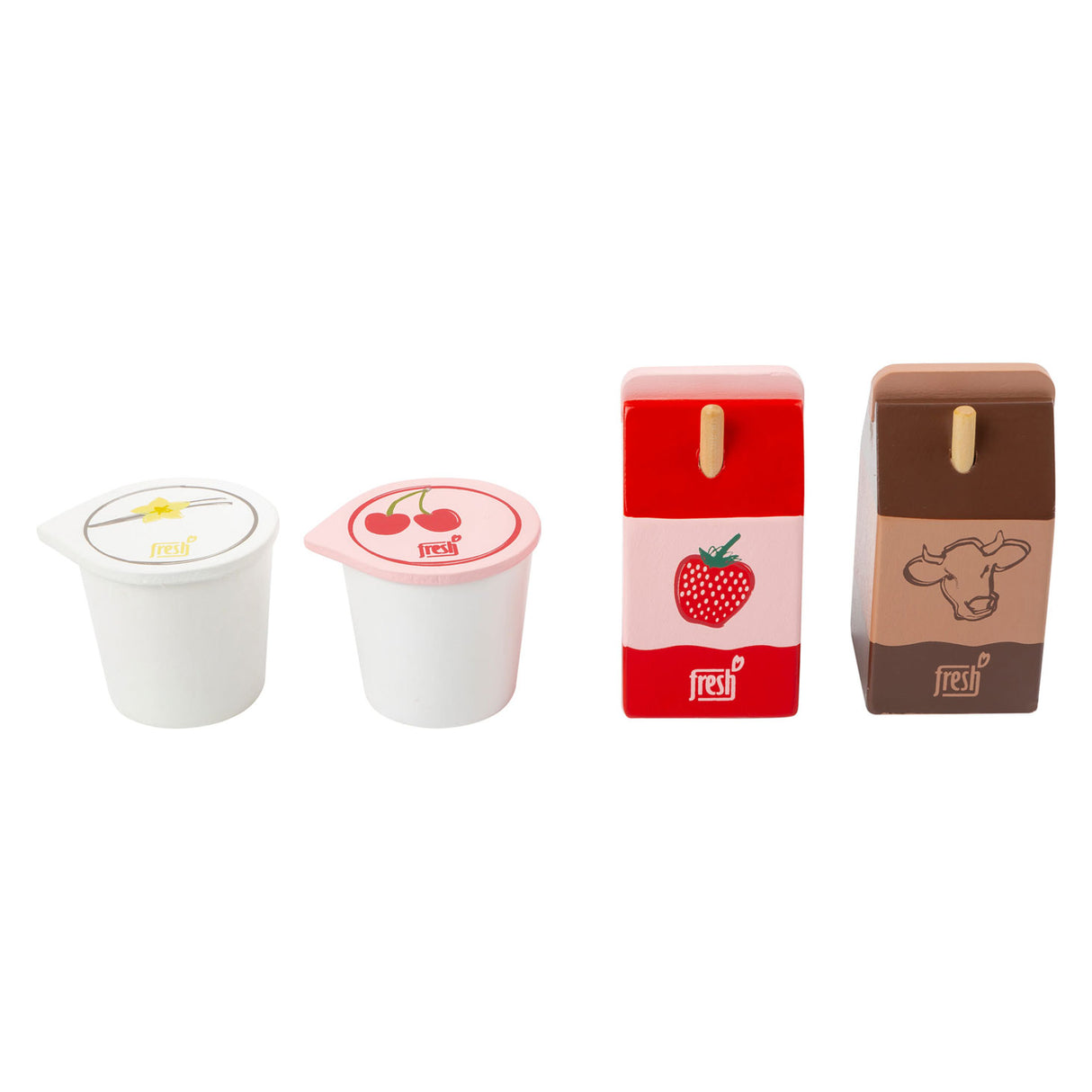 Small foot - Wooden play food dairy, 4 pcs.