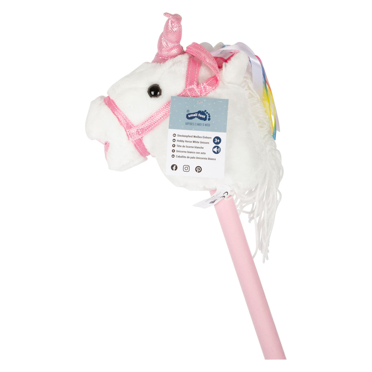 Hobby de madera de pie pequeño Hobby Horse Unicornio, 90 cm