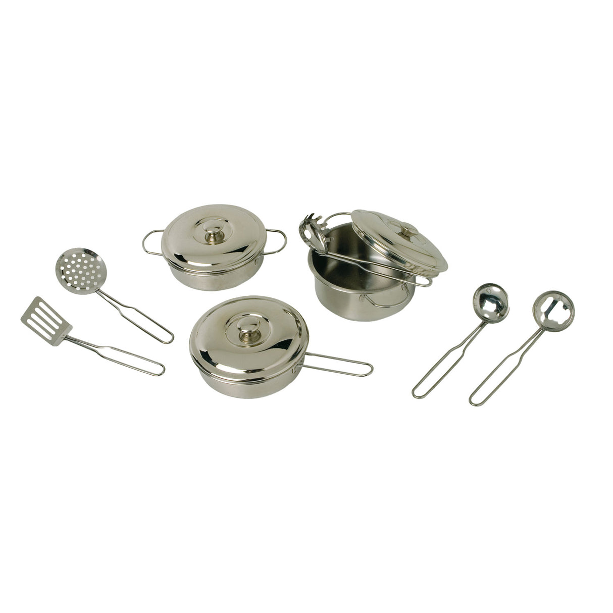 Small foot metal pan set, 11dlg,