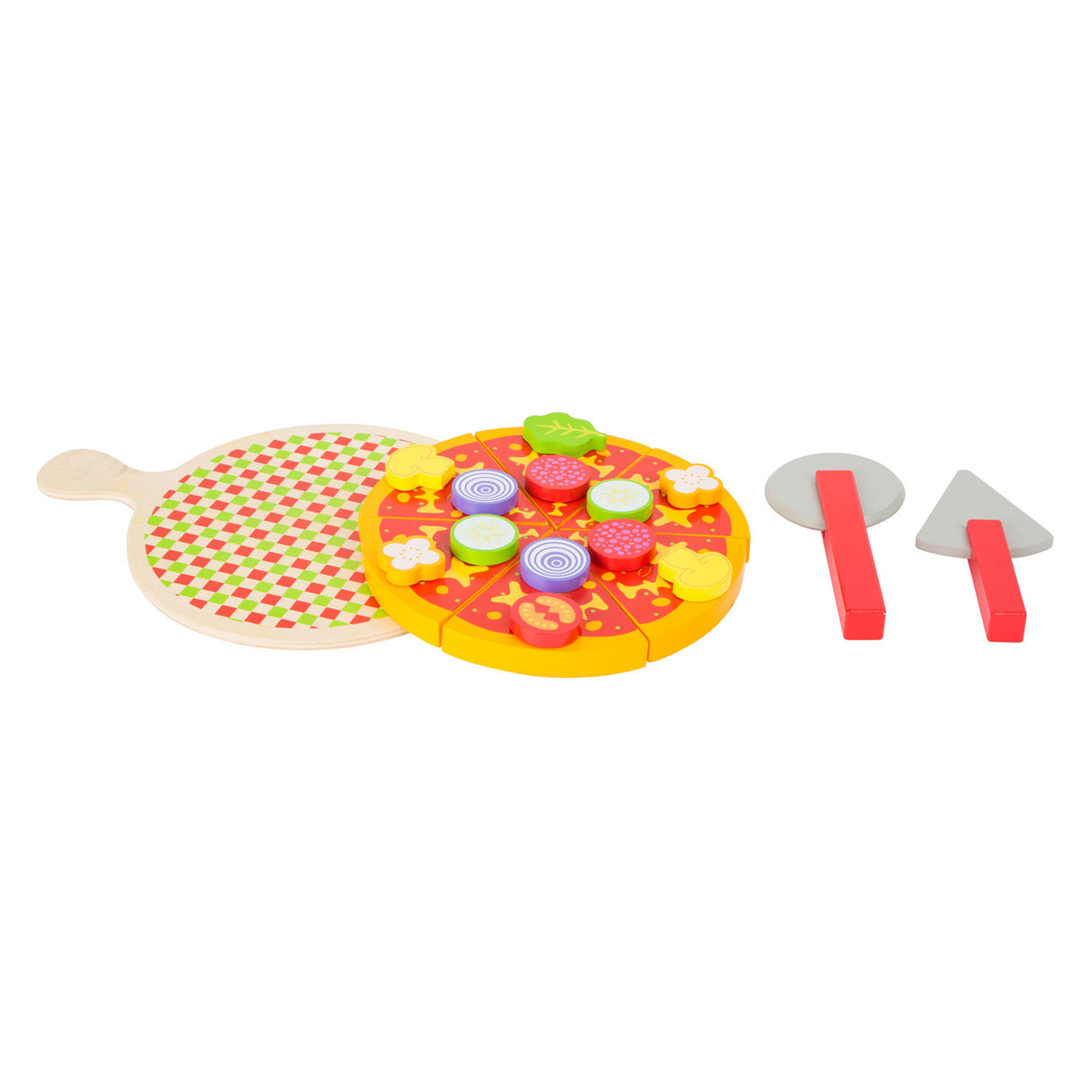 Small Foot Houten Snijen Speeleten Pizza Set, 21dlg.