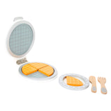 Small foot wooden waffle iron set, 8dlg.