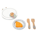 Small foot wooden waffle iron set, 8dlg.