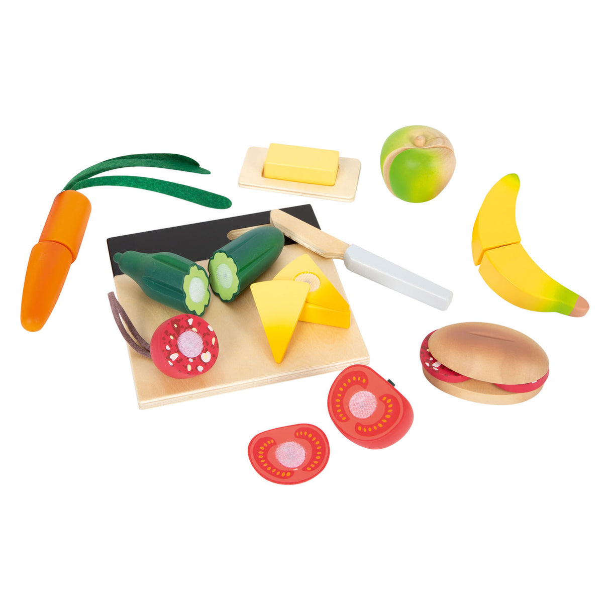 Small Foot Houten Snijen Speeleten Lunch Set, 24dlg.