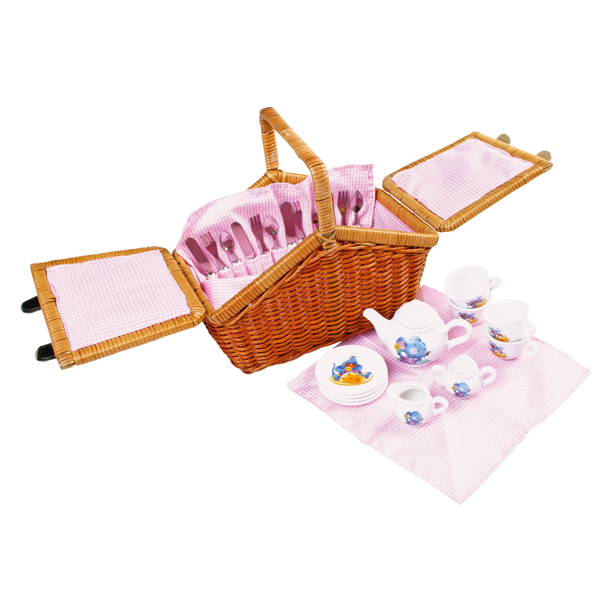 Small Foot Houten Picknickmand met Servies Romantisch, 30dlg.