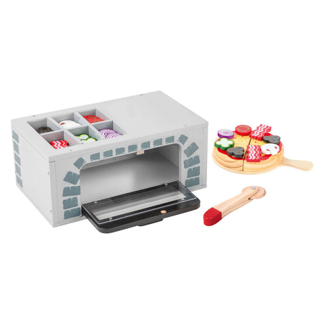 Small foot - wooden play food pizza oven set, 25dlg.