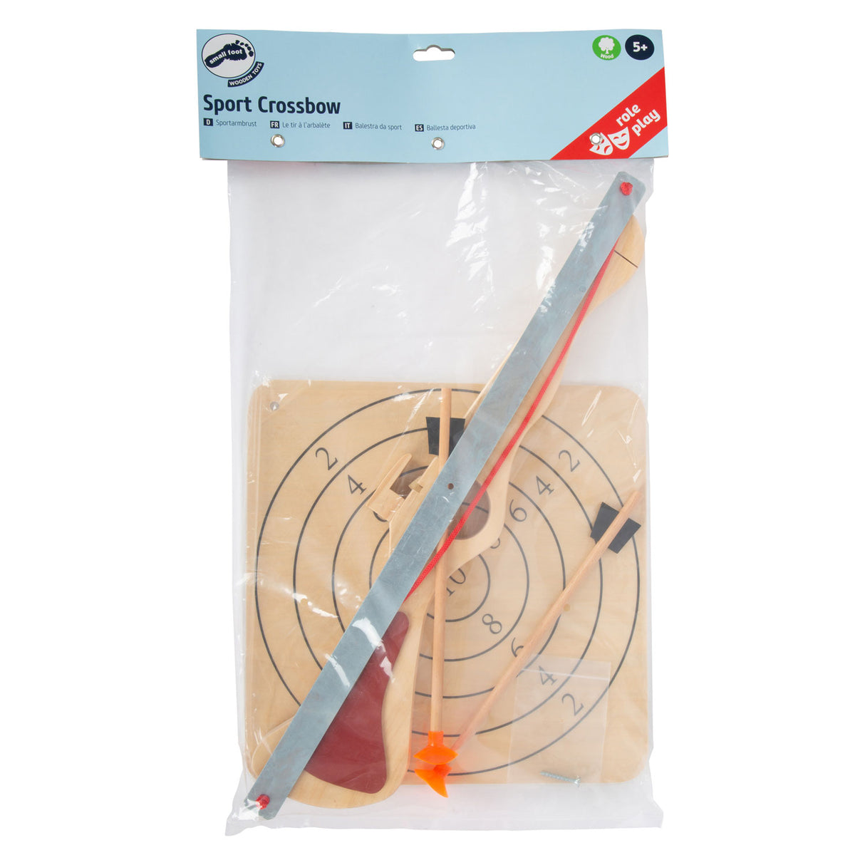 Small Foot Wood Sports Crossbog med Target Board, 4DLG.