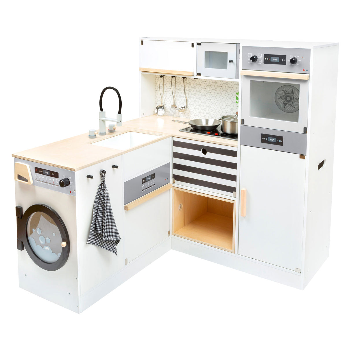 Small Foot Houten Modulaire Speelkeuken XL Wit, 9dlg.