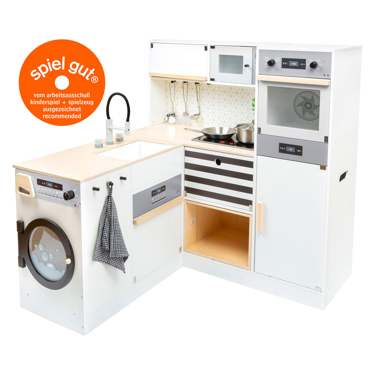 Small Foot Houten Modulaire Speelkeuken XL Wit, 9dlg.