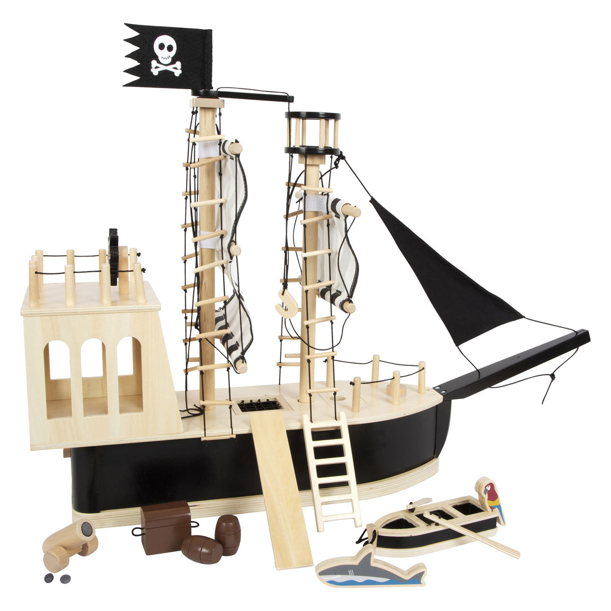 Lille fod - Wooden Dollhouse Piratenboot