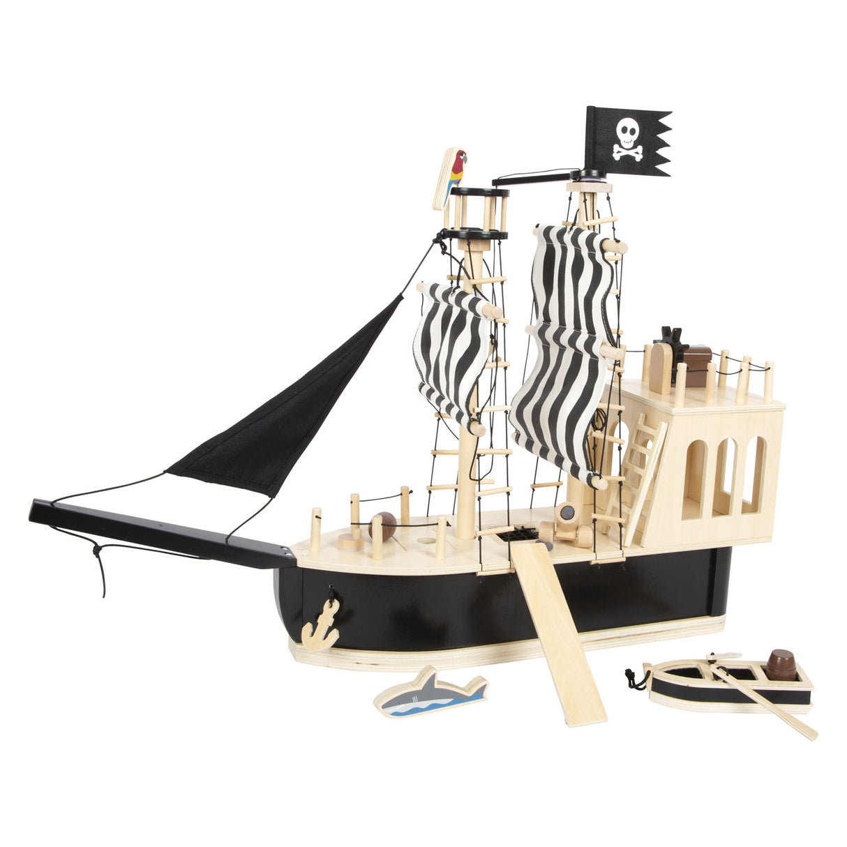 Lille fod - Wooden Dollhouse Piratenboot