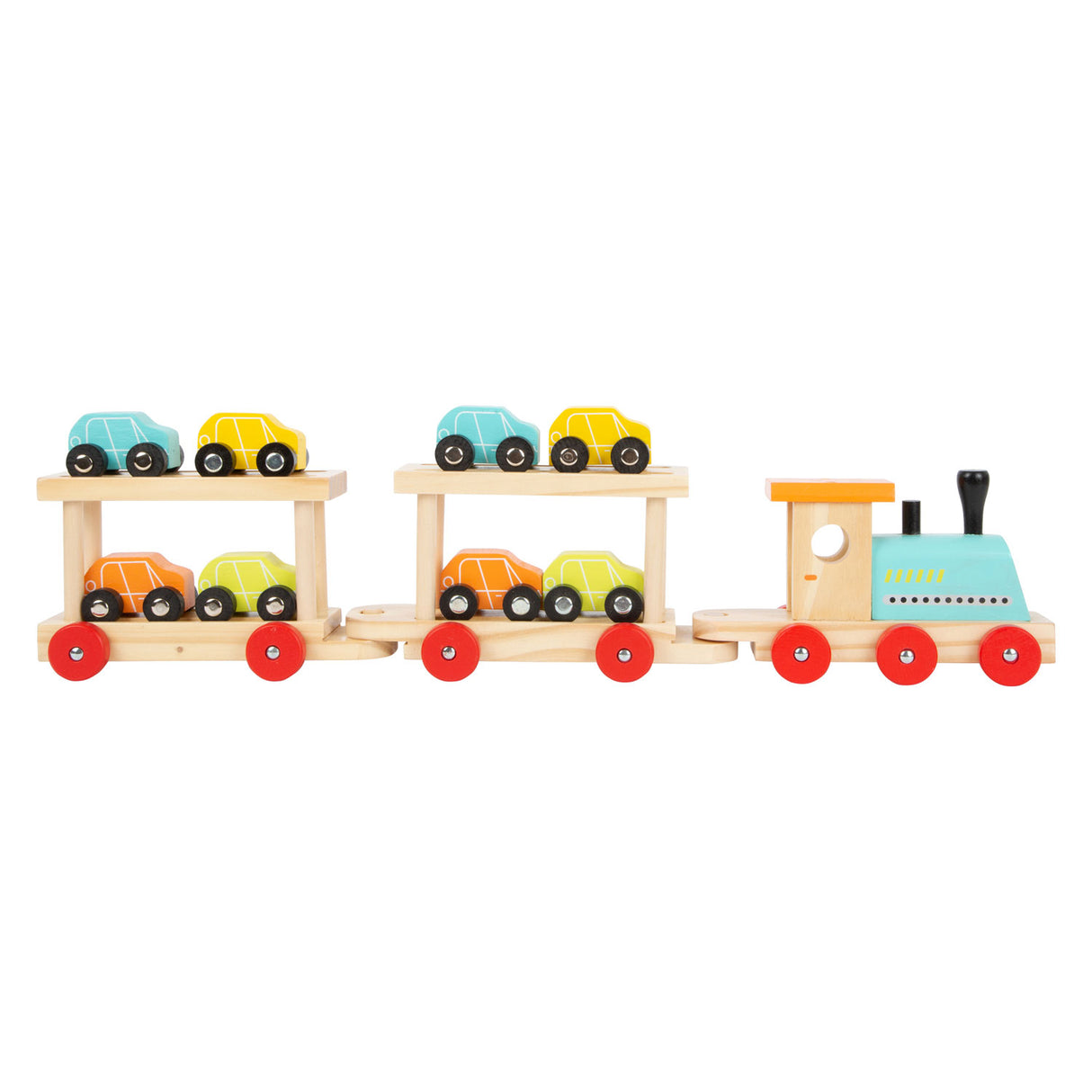 Small Foot Houten Trein Transporter met Auto's, 11dlg.