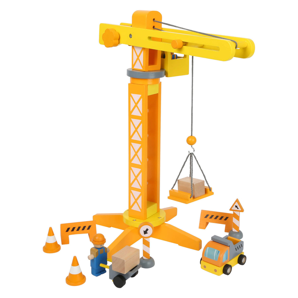 Small Foot Wooden Tap Construction Site avec accessoires, 14dlg.