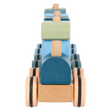 Small foot - wooden stacking block train Arctic, 16 pcs.
