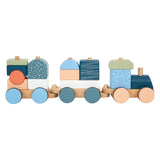 Small foot - wooden stacking block train Arctic, 16 pcs.