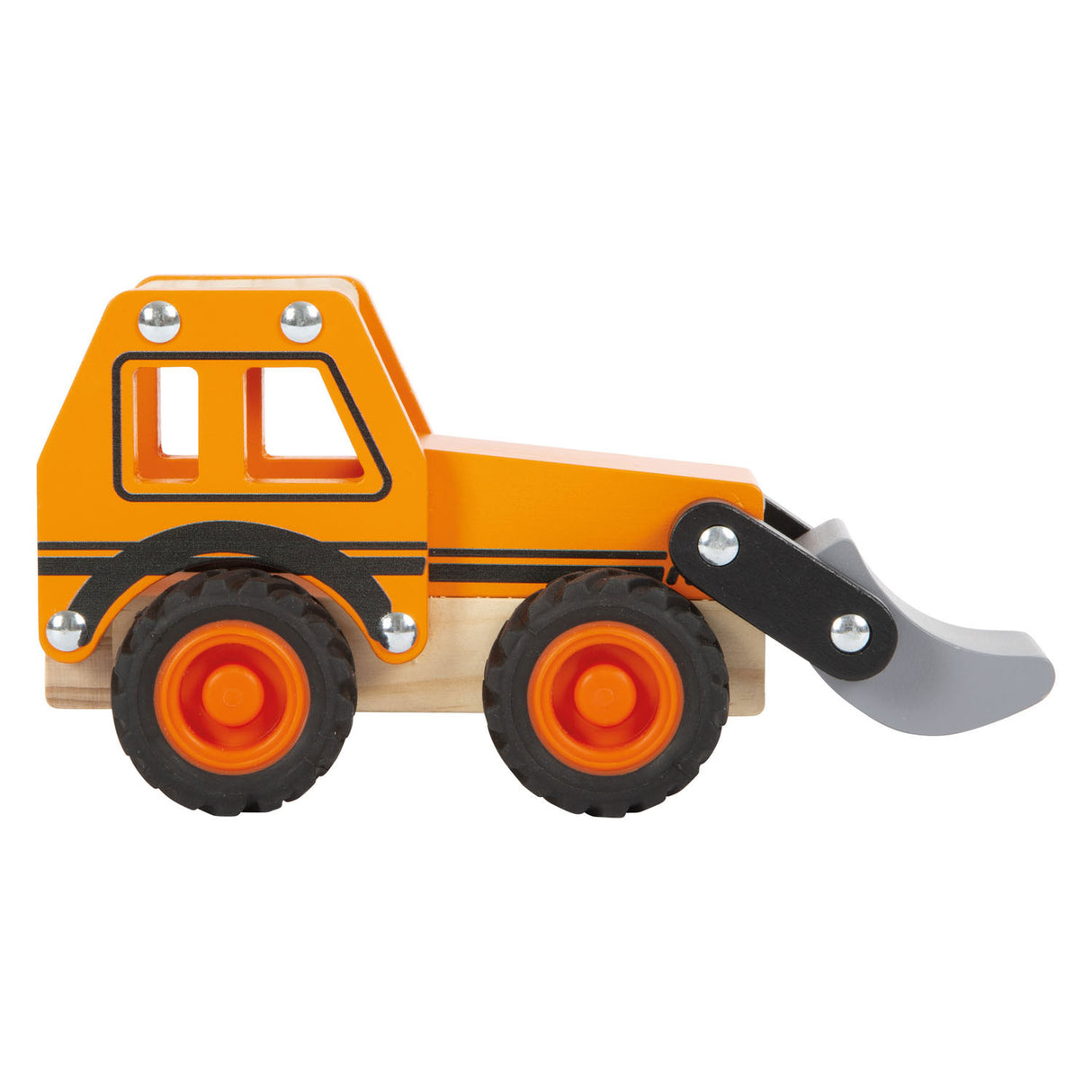 Small foot - Wooden Excavator Orange