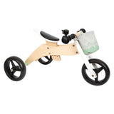 Small Foot - Wooden Training Tricycle Balance Bike 2-in-1 Sage Green