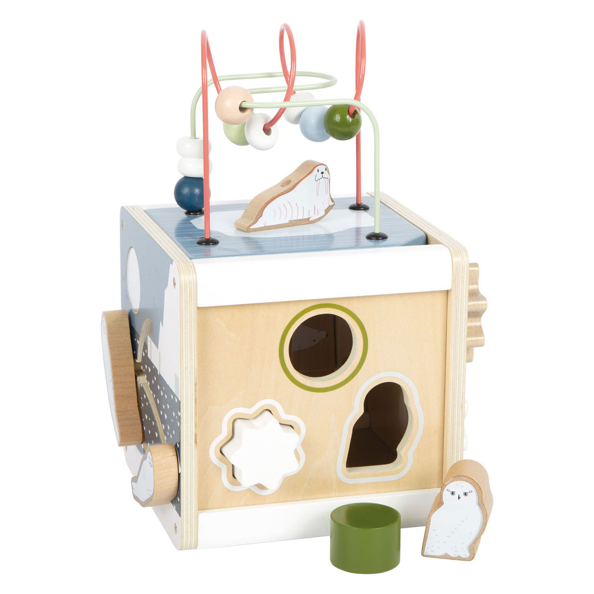 Small foot wooden motor activity cubes Arctic