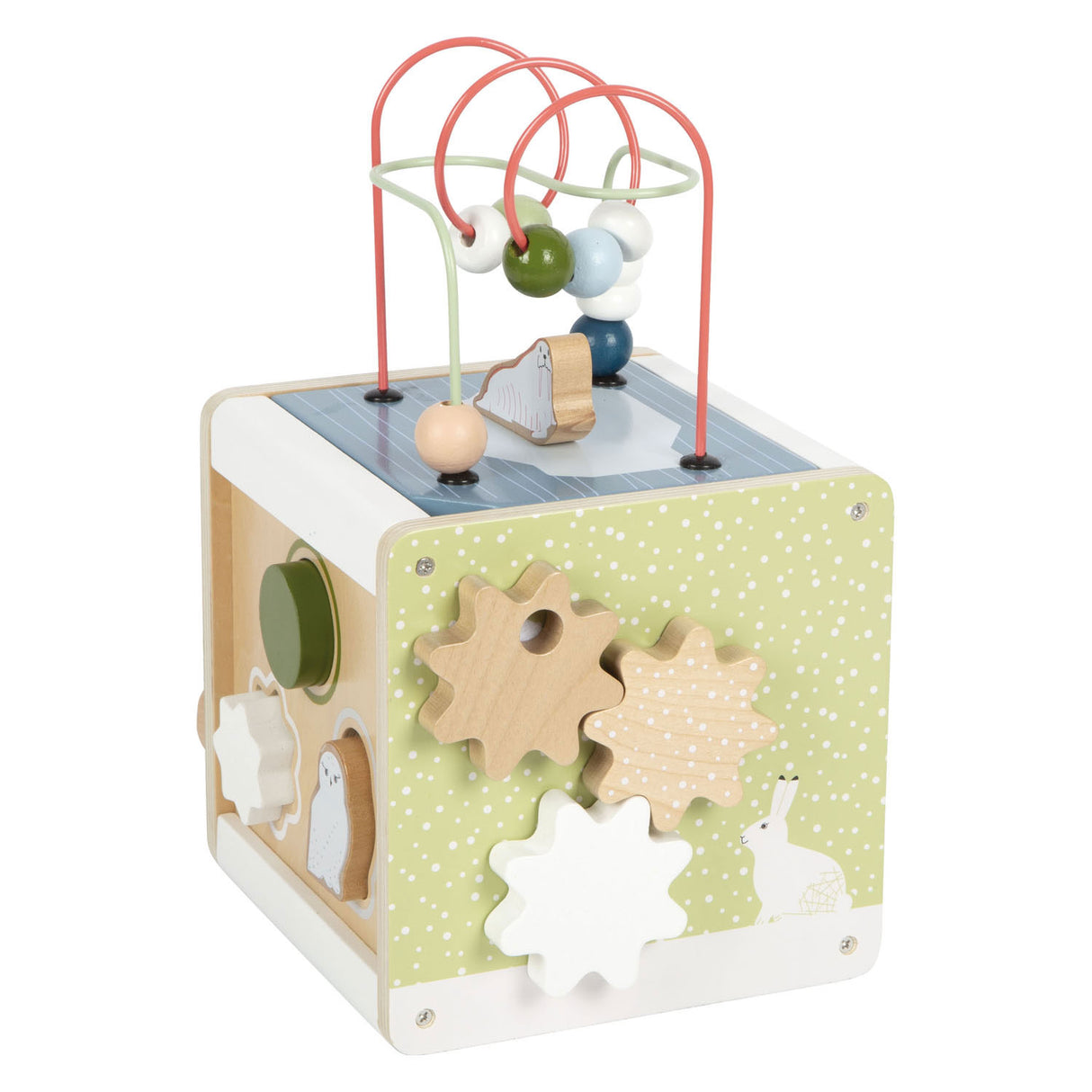 Small foot wooden motor activity cubes Arctic