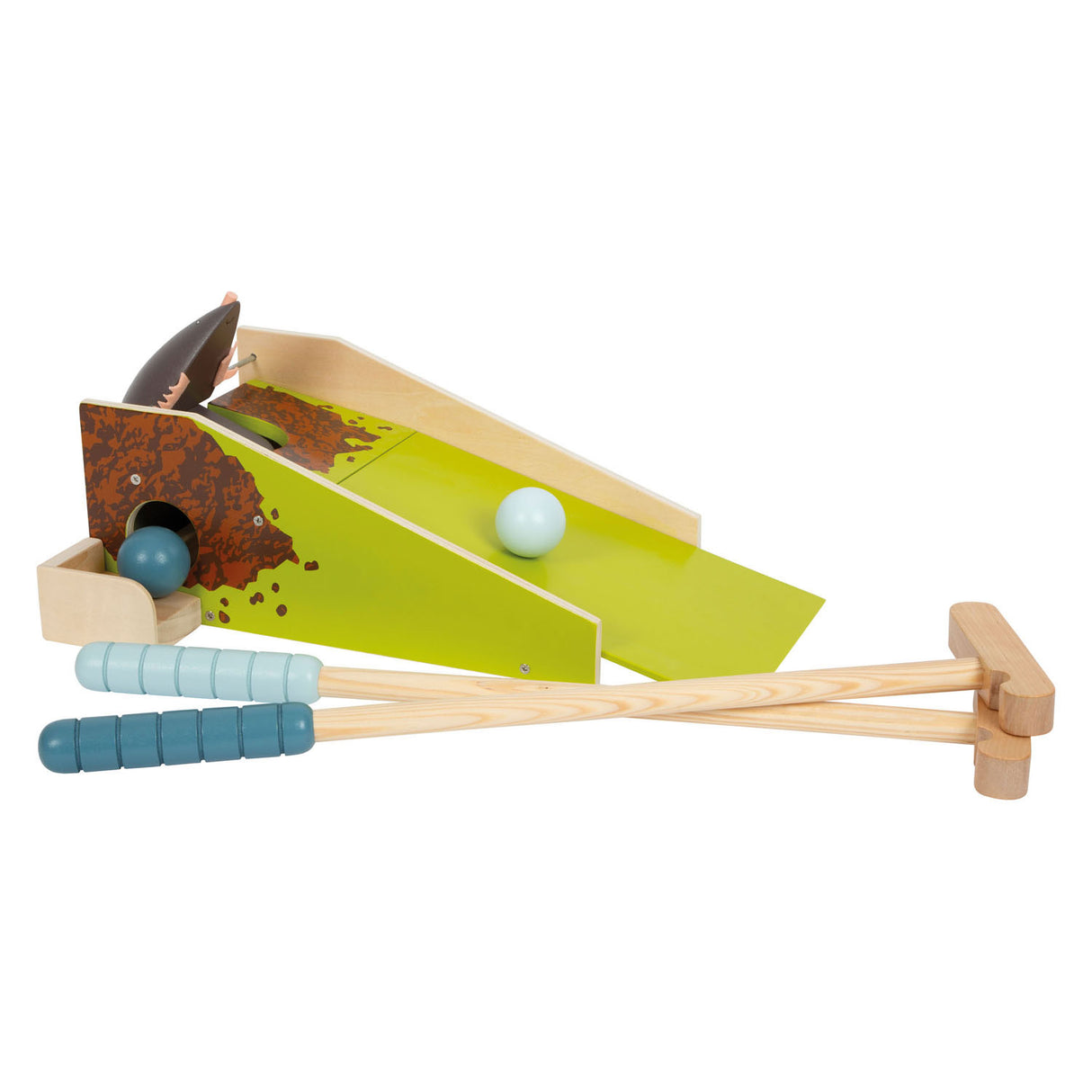 Kleiner Fuß Holz Minigolf Set Maulwurf für Kinder