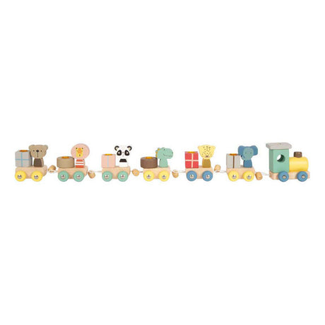 Small foot - train d'anniversaire en bois avec animaux