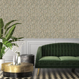 Dutch Wallcoverings Dutch Wallcoverings Wallpaper Phoenix Green and Beige