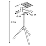 Flamingo Flamingo Vugel Feed Table op Standard Reykjjavik 42x40.5x119 cm Grau